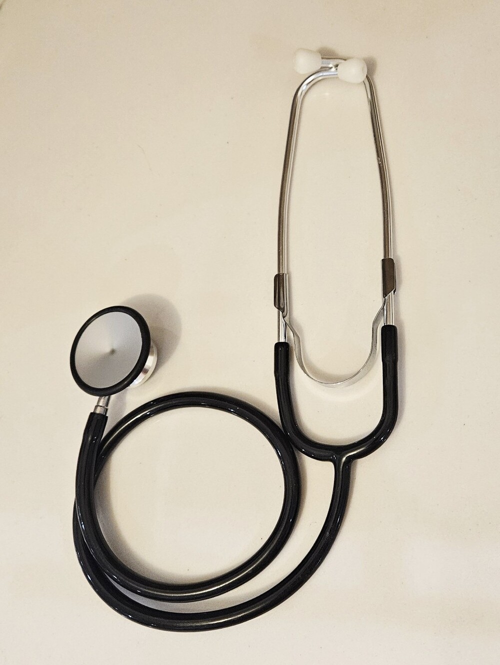 Classic Black Stethoscope with Silver Chestpiece
